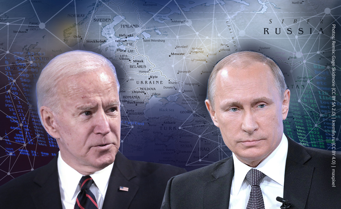 Joh Biden and Vladimir Putin