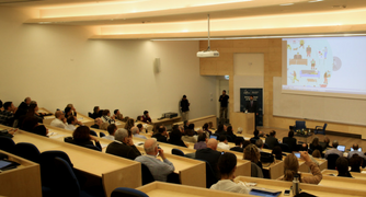 Students sitting in a lecture hall