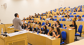 Students sitting in a lecture hall