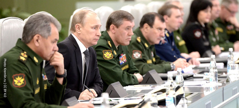 Vladimir Putin and the Russian military's commanders