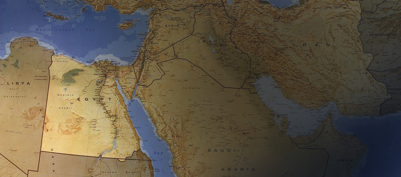 Map of the Middle East and Africa