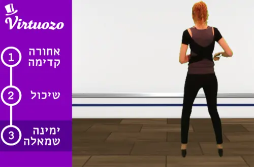 אישה וירטואלית בבגדים שחורים