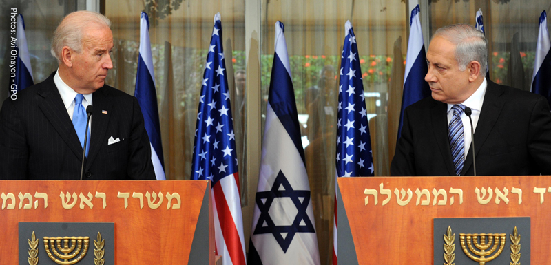 Joe Bidden and Benjamin Netanyahu